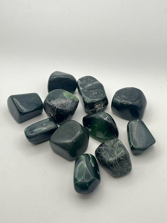 Green Kyanite Tumbled Pocket Stones- Alignment, Compassion, Communication, Heart Healing