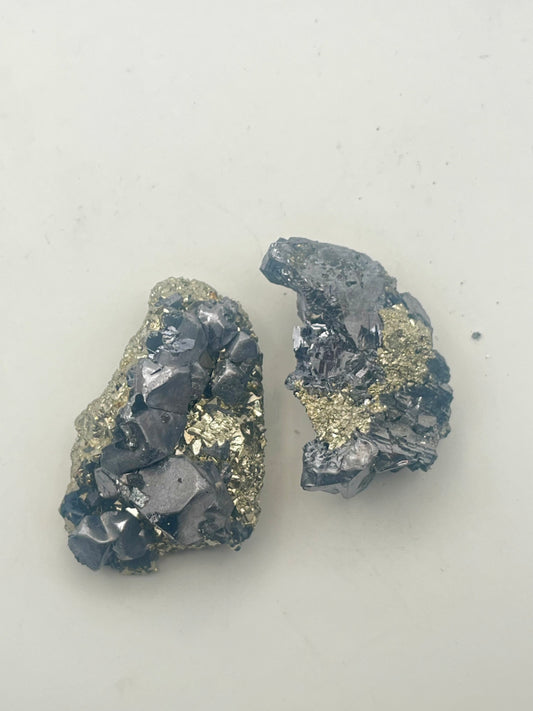 High Quality Pyrite Clusters with Galena Inclusions- Abundance, Manifesting, Deep Grounding, Leadership