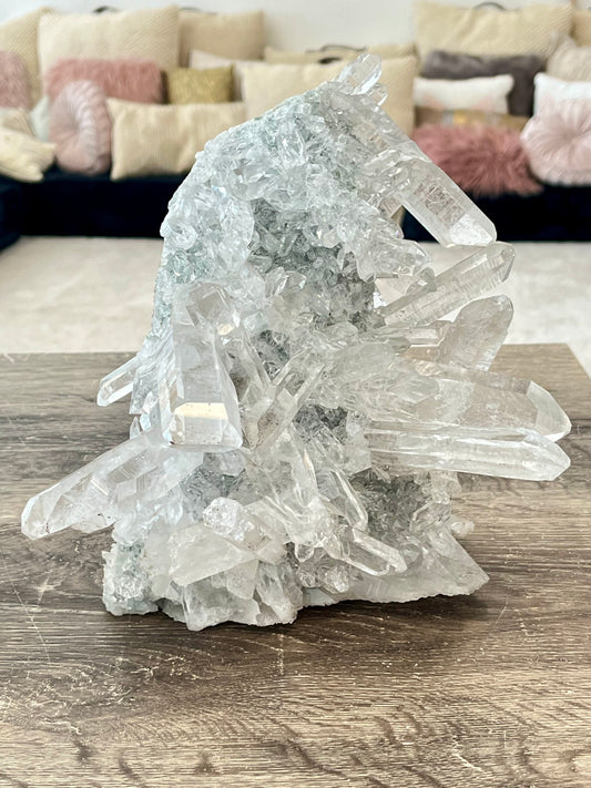 Rare + High Quality Extra Large Himalayan Nirvana Quartz Cluster- Ancient Wisdom, Energy Cleansing, Emotional Renewal, Inner Peace