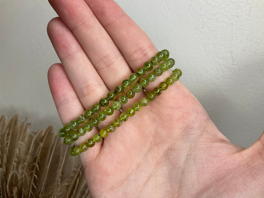 Peridot Crystal Healing Bracelet- Harmony, Good Health, Heart Chakra, Compassion