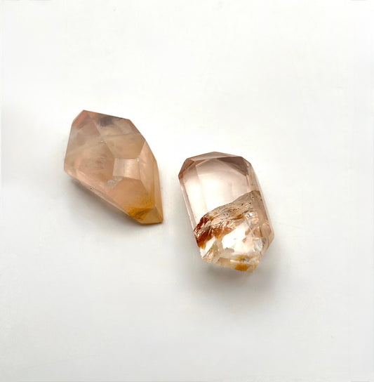 Rose Quartz Freeforms with Golden Healer Inclusions- Deep Heart Healing, Love, Joy