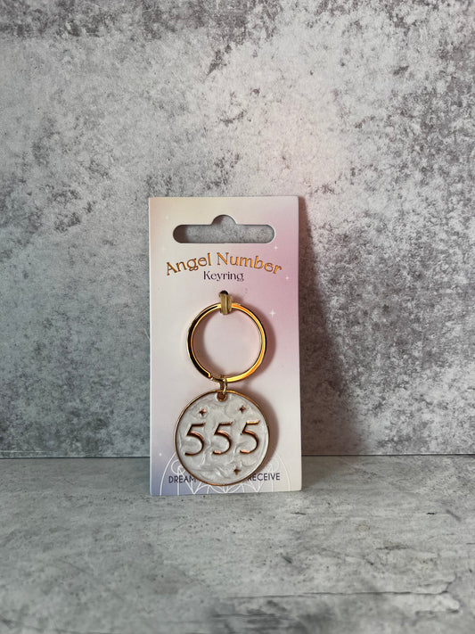 555 Angel Number Keychain