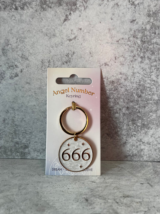 666 Angel Number Keychain