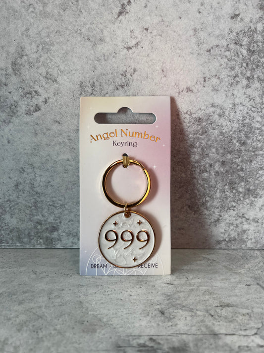 999 Angel Number Keychain