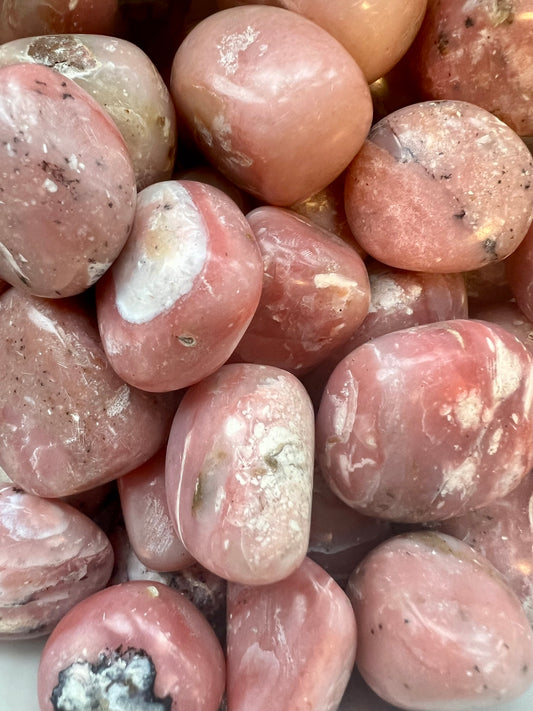 Pink Opal Tumbled Pocket Stone- Gentle Love, Heart Healing, Emotional Health, Spiritual Awakening, Acceptance