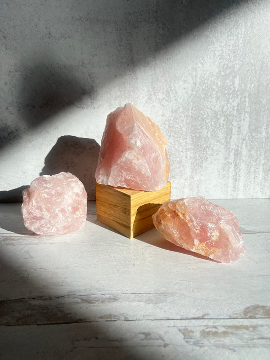 Raw Rose Quartz Chunks- Love, Self Love, Heart Chakra