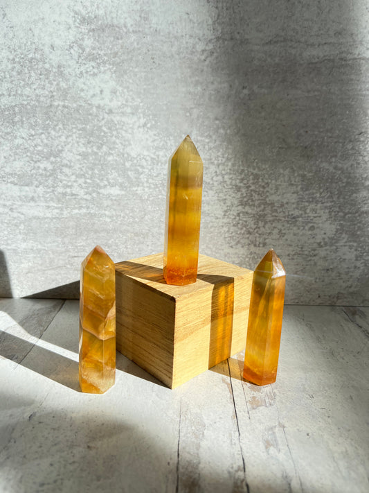 Yellow Fluorite Tower- Soul's Path, Clearing, Life Path Guidance, Creativity, Intellect