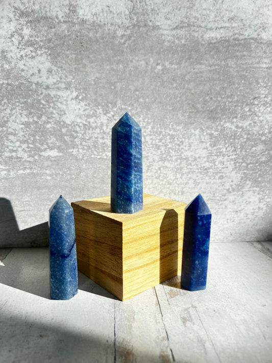 Blue Aventurine Towers- Abundance, Leadership, Compassion