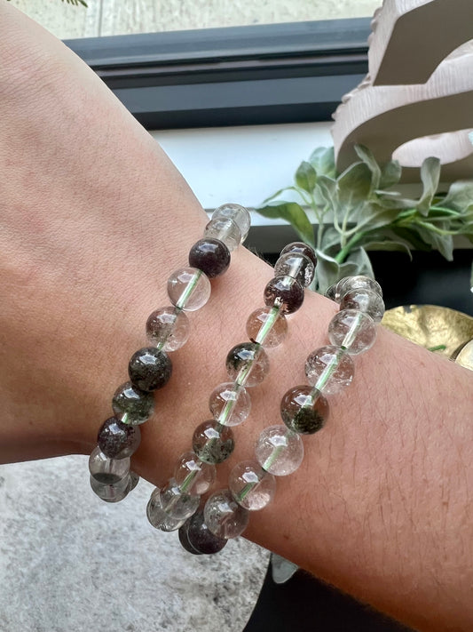 Garden Quartz Crystal Healing Bracelet- Dream Stone, Peace, Dream Recall, Astral Projection, Shadow Work