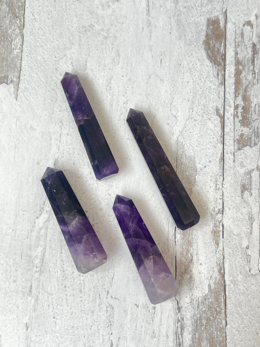 Brazilian Amethyst Obelisk Towers- Serenity, Peace, Intuition, Protection