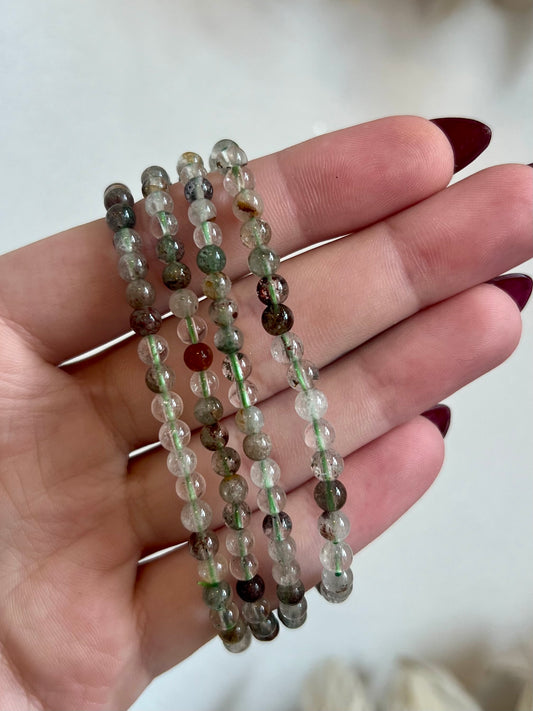 Garden Quartz Crystal Healing Bracelet- Dream Stone, Peace, Dream Recall, Astral Projection, Shadow Work