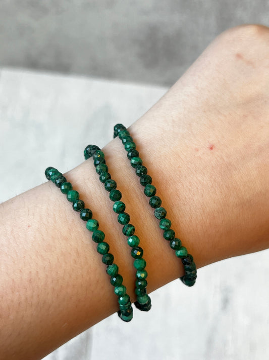 Emerald Crystal Bracelet- Wisdom, Prosperity, Love, Fertility, Creativity, Communication