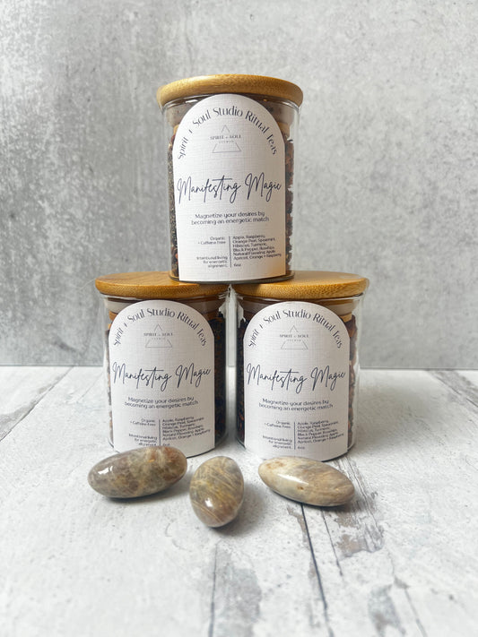 Manifesting Magic Ritual Tea by Spirit + Soul Studio, included in the Morning Ritual Luxe: Manifesting gift set