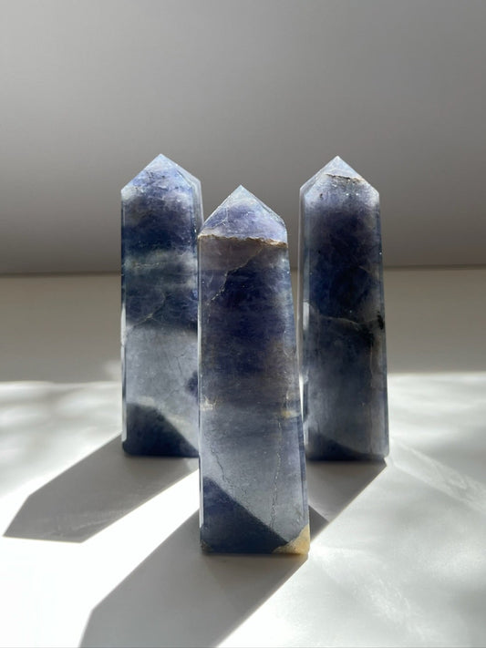 Iolite Obelisk Towers- Motivation, Intuition, Balance, Discipline