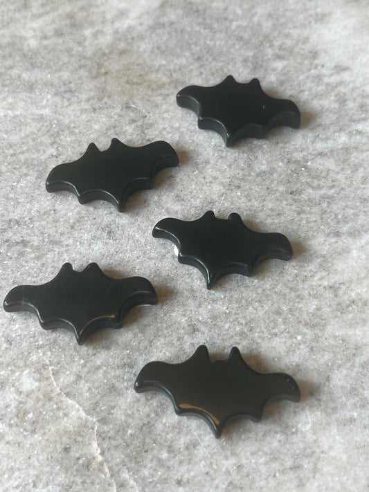 Mini Obsidian Bats- Psychic Protection, Grounding, Intuition, Shadow Work