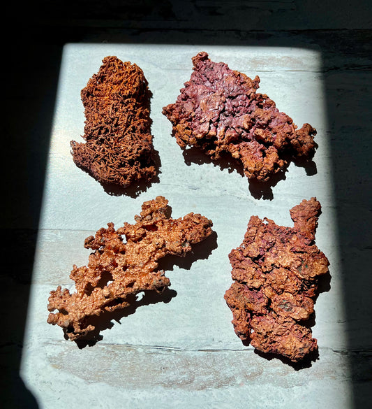 Natural Copper Clusters- Harmony, Balance, Emotional Healing, Clarity