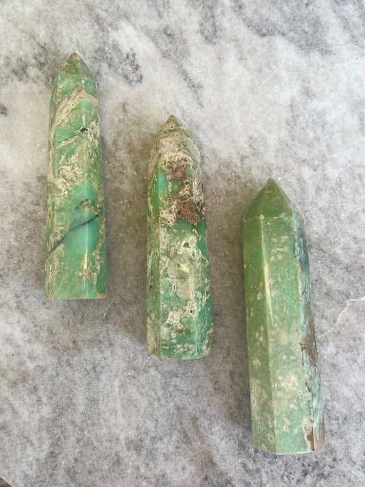 Chrysoprase Tower- Healing, Deep Heart Connection, Growth, Promise, Centered