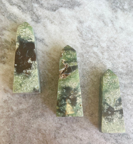 Chrysoprase Tower- Healing, Deep Heart Connection, Growth, Promise, Centered