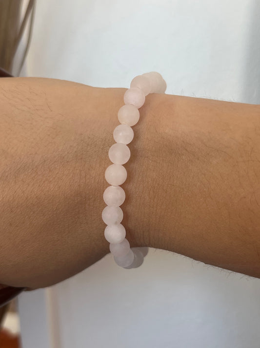 Kids You Are Loved Rose Quartz Crystal Bracelet- Love, Self Acceptance, Heart Chakra