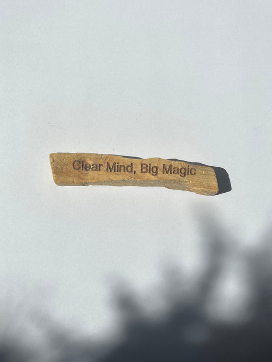 Affirmation Etched Palo Santo Sticks by Spirit + Soul Studio