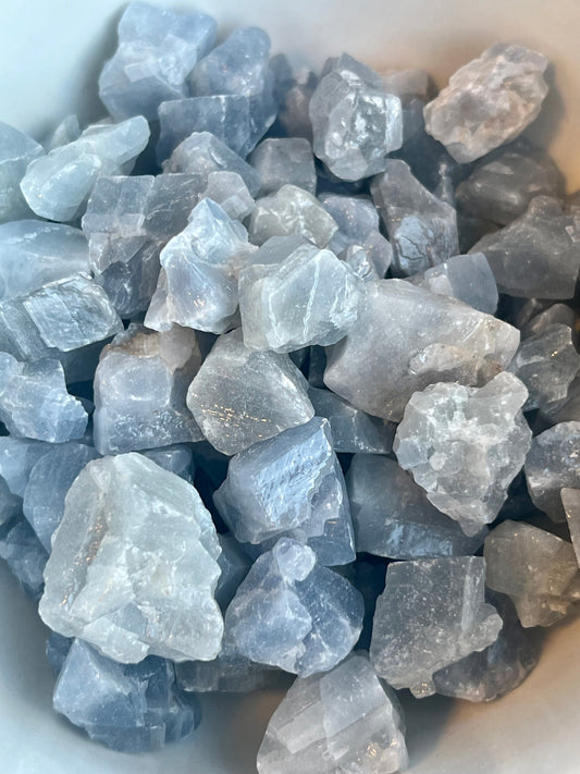 Mini Raw Blue Calcite- Emotional Healing, Balance, Calming, Energy Clearing
