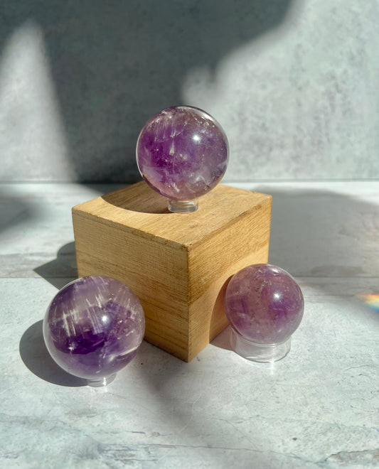 High Quality Brazilian Amethyst Spheres- Serenity, Peace, Intuition, Protection