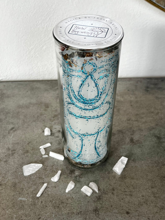 New Beginnings intention Candle by Frank Bruni