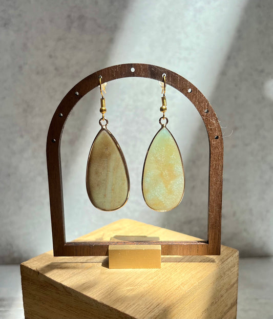 Amazonite Teardrop Earrings- Peace, Truth, Harmony, Communication