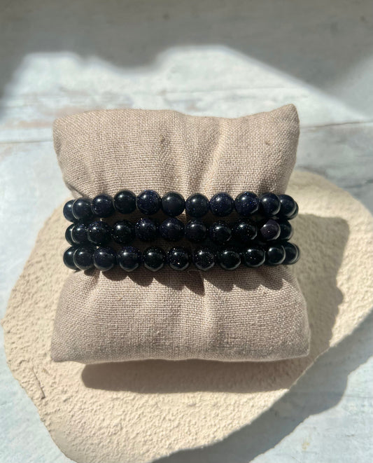 Blue Goldstone Bracelet- Motivation, Confidence, Protection, Intuition