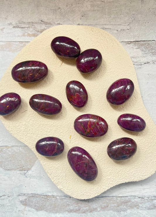 Ruby Palm Stones- Passion, Courage, Inner Strength, Motivation