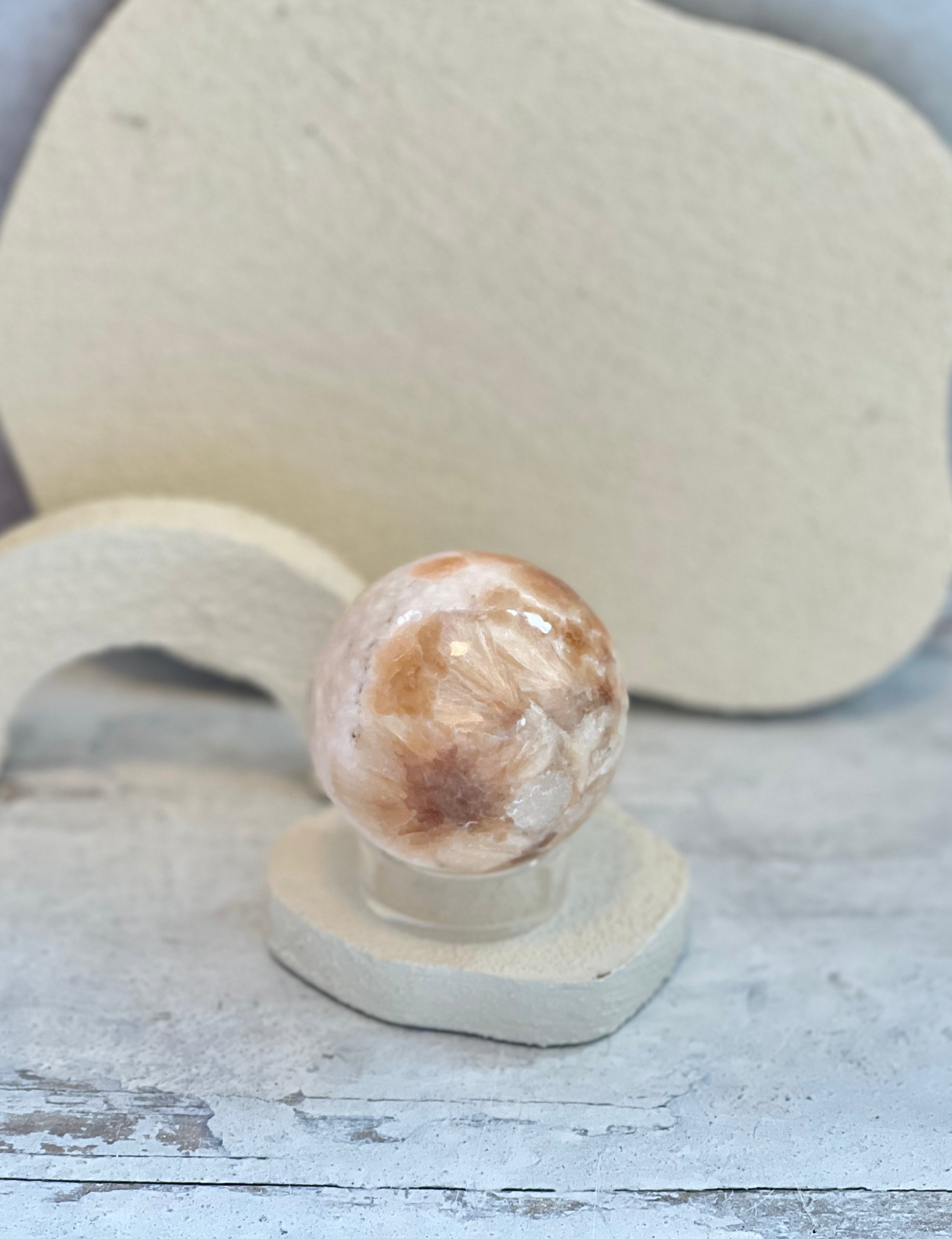 Scolecite with Stilbite Inclusions Spheres- Angelic Connection, Peace ...