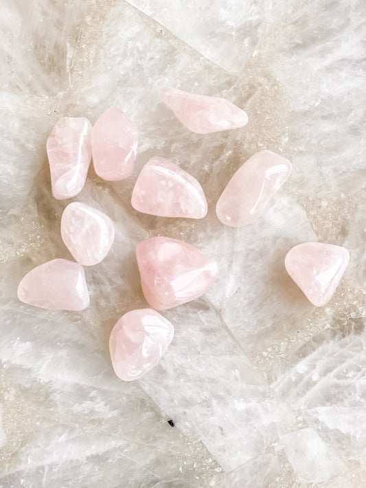 Rose Quartz Tumbled Pocket Stone- Love, Self Love, Heart Chakra