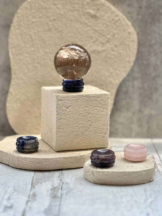 Assorted Crystal Sphere Stands
