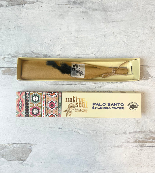 Palo Santo + Florida Water Native Soul Incense (15 Sticks)- Clearing + Cleansing