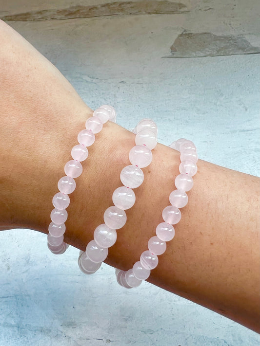 Mangano Calcite Crystal Bracelet- Inner Peace, Clarity, Heart Opening, Love