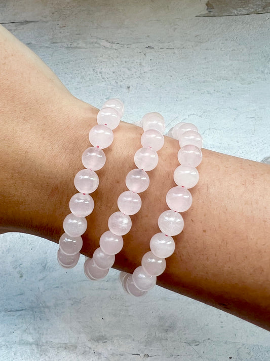 Mangano Calcite Crystal Bracelet- Inner Peace, Clarity, Heart Opening, Love