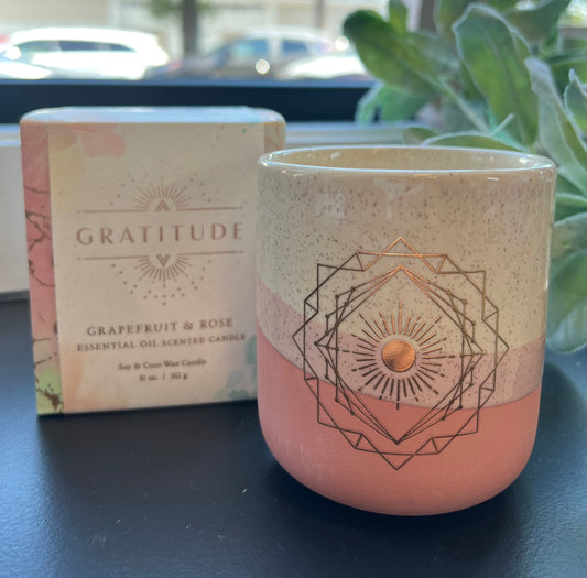 Gratitude Ceramic Candle