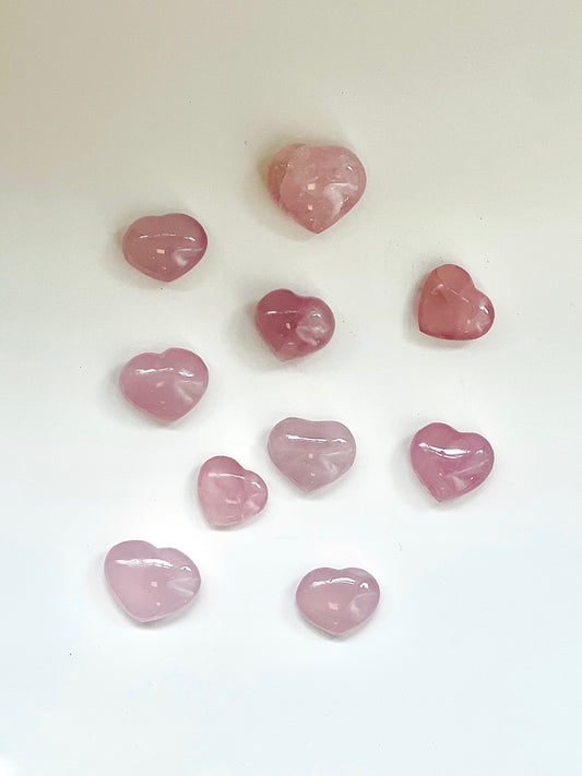 Rose Quartz Heart Carving-  Love, Self Love, Heart Chakra