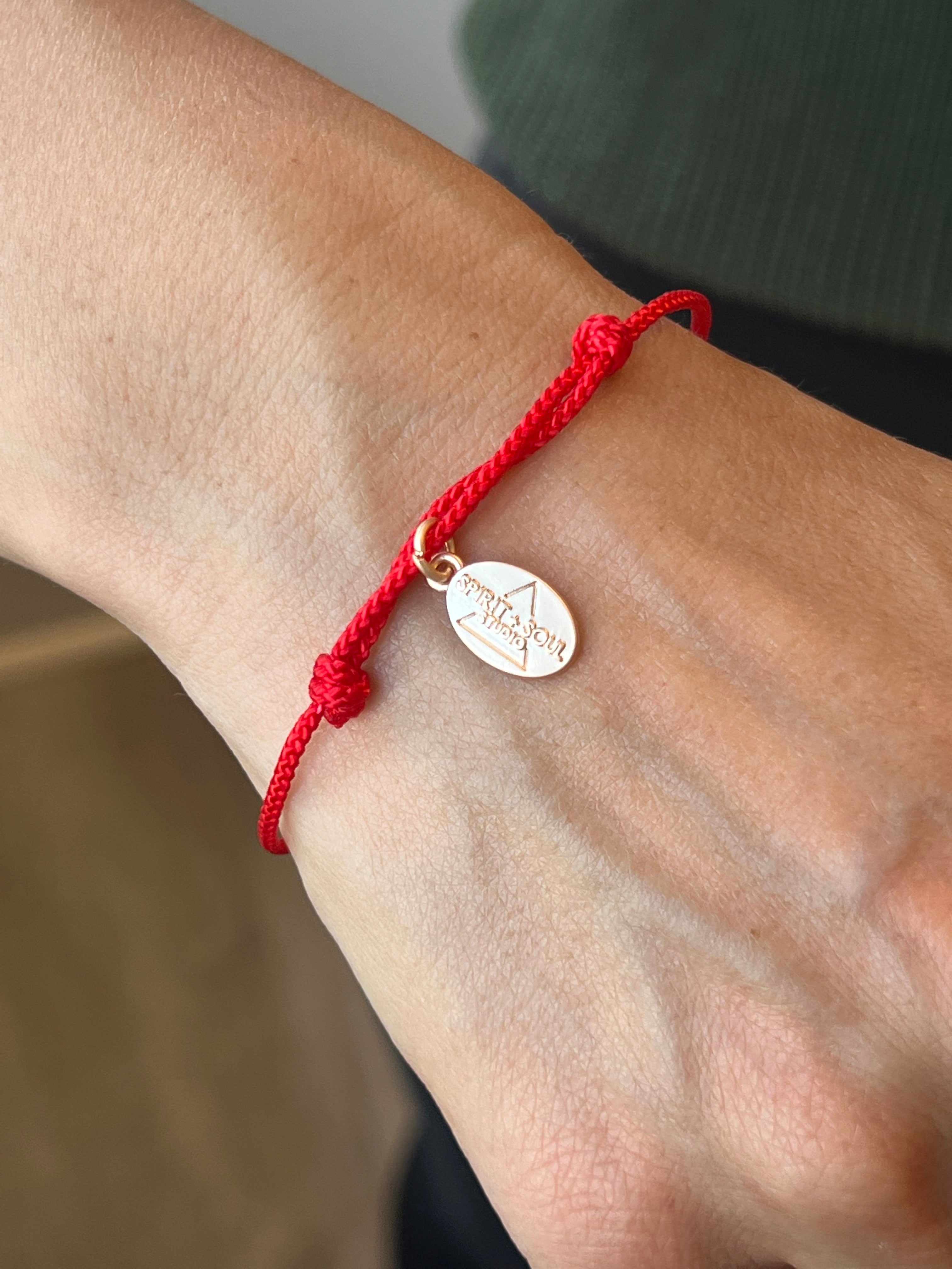 Red string bracelet ''Gold infinity''