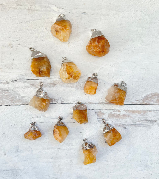 Raw Golden Healer Pendants-Multi-Dimensional Healing, Vitality, Immune System Support, Joy