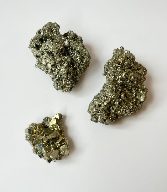 Druzy Pyrite Clusters- Manifesting, Abundance, Wealth, Prosperity