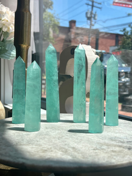 Green Fluorite Tower- Soul's Path, Clearing, Life Path Guidance, Heart Chakra Activation