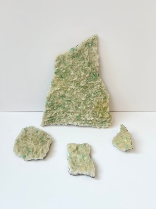 Green Apophyllite on Stilbite- Heart Healing, Emotional Support, Stress Relief