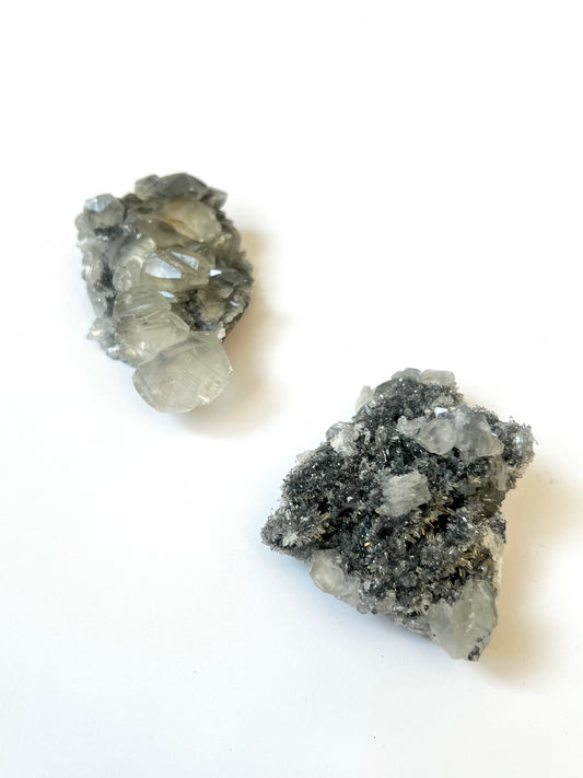 Black Apophyllite on Stilbite- Expansion, Intuition, Cleansing, Higher Consciousness