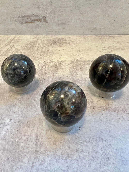 Iolite Spheres- Motivation, Metabolism Booster, Intuition, Balance, Discipline, Awareness, Psychic Visions