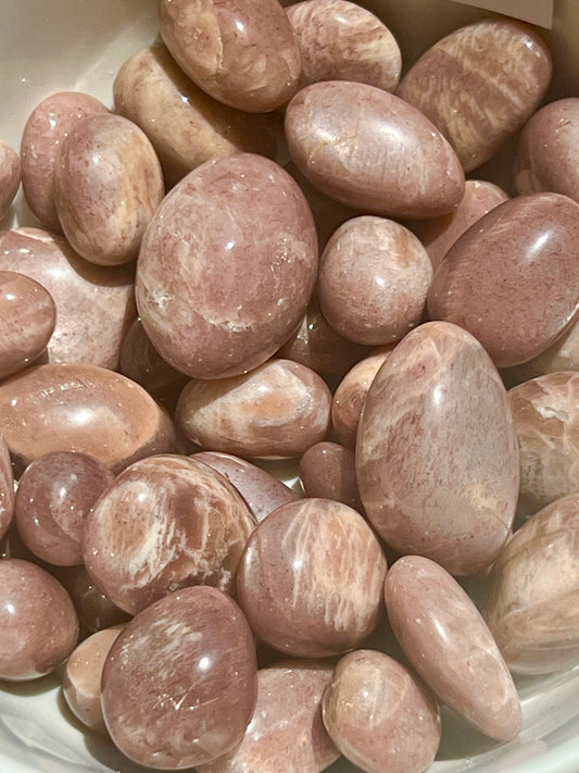 Sunstone + Moonstone Tumbled Pocket Stone- Good Luck, Manifesting, Good Fortune, Inner Growth, Intuition