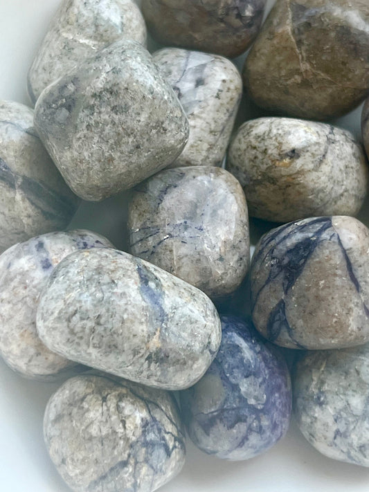 Fluorite Root Pocket Tumbled Stone- Spiritual Enlightenment, Balance, Clarity, Connection to Higher Realms