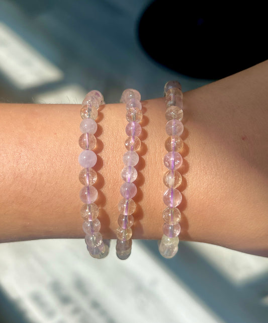 Ametrine Crystal Healing Bracelet- Protection, Empowered Potential, Abundance, Serenity, Creativity