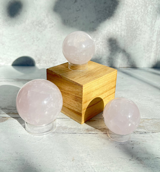 Lavender Rose Quartz Spheres- Unconditional Love, Peace, Divine Connection, Harmony, Positivity
