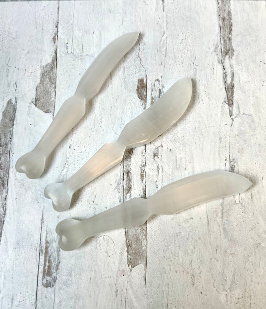 Selenite Cord Cutting Knives- Cleansing, Clearing, Releasing, Clarity,  Peace